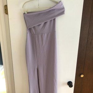 One-Shoulder Maxi Dress- Lilac/Lavender